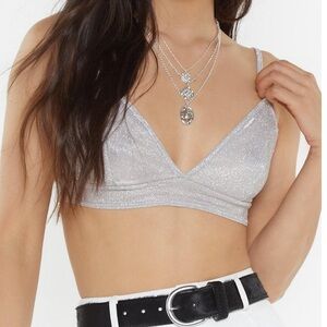 Silver Shimmery Bralette